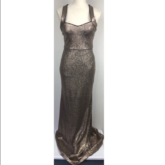 Xscape Dresses Gold Prom Dress In Perfect Condition Poshmark